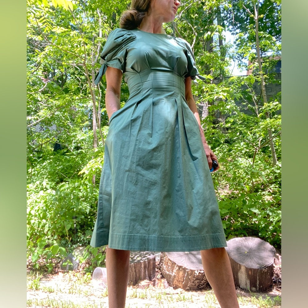 SEA Clover Puff Sleeve Dress Sz 0(xs) - Picture 9 of 10